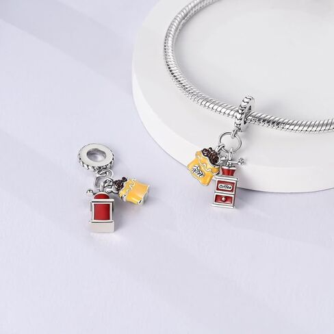 NARMO Charms for Bracelets 925 Sterling Silver Star Dangle Charms Car Keys Lipstick Dangle Charm Beads for Women Bracelets Necklace in Saudi Arabia