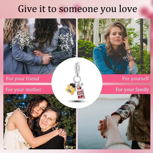 NARMO Charms for Bracelets 925 Sterling Silver Star Dangle Charms Car Keys Lipstick Dangle Charm Beads for Women Bracelets Necklace in Saudi Arabia