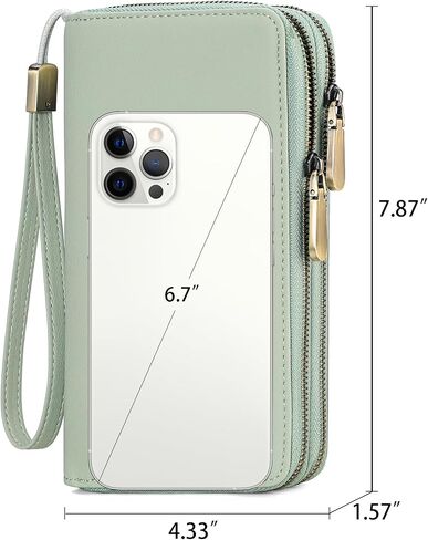GAEKEAO Wallet for Women Clutch Leather RFID Blocking Wristlet Purse Zip Around Wallets Large Capacity Credit Card Holder in Saudi Arabia