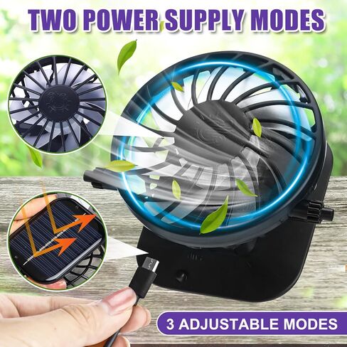 Fishing Hat with 2 Fan Wide Brim Sun Outdoor Hat USB Charging and Solar Powered Fishing Cowboy Hats for Summer Men Women UV Protection Beach Travel Garden Hiking Camping Sports Dark Gray in Saudi Arabia