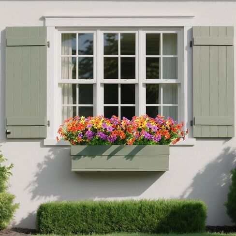 Artificial Flowers for Outdoors Fake Outdoor Plants, 12 Bundle Faux Silk Daisy Flower for Spring Summer Decoration, Look Real UV Resistant for Outside Front Porch Patio Window Balcony Home in Kuwait