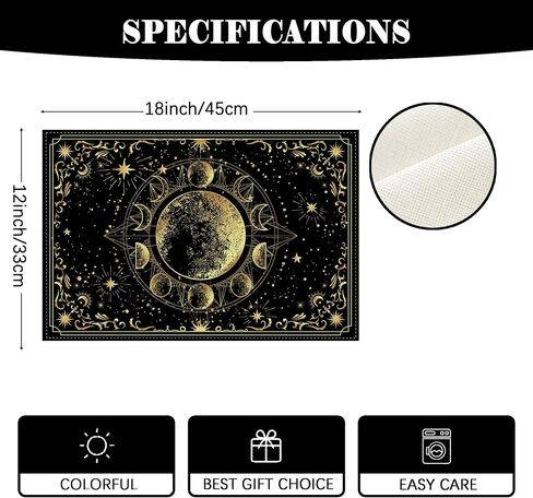Mystical Decor Moon Table Runner Tarot Decor Gothic Table Runner Astrology Decorations Celestial Party Decorations Supplies Favors Ouija Board Celestial Witchy Room Decor in Saudi Arabia