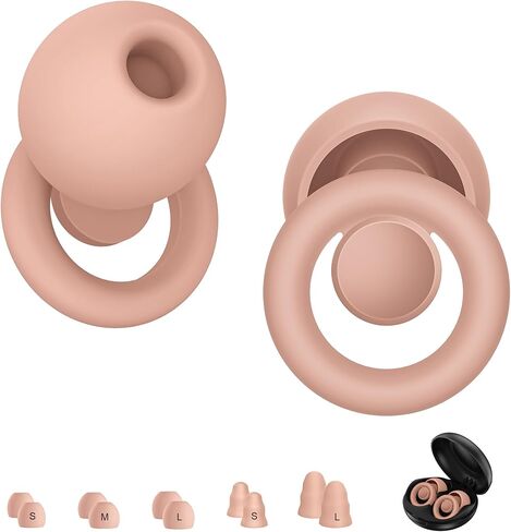 Ear Plugs for Sleeping Noise Cancelling, Comfy Silicone Ear Plugs for Noise Reduction 30dB/35dB, Reusable Hearing Protection Earplugs with 6 Silicone Eartips and 4 Memory Foam Ones, Purple in Kuwait