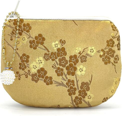 Handmade Women Coin Purse Brocade Rosary Bag Silk Jewelry Pouch Zipper Wallet - Turquoise in Kuwait