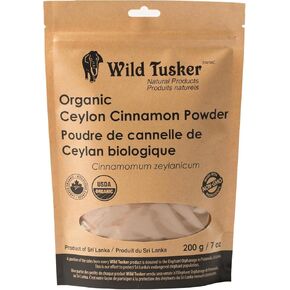 Organic Ceylon Cinnamon Powder – Certified, Gluten-Free, Low Coumarin, Non-GMO, Perfect for Baking, Cooking & Smoothies – Natural Flavor & Aroma for Healthy Living, 65g Pack