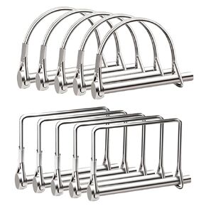 Mankk 10pcs 1/4 "Trailer Acpler Pin Trailer Hitch Pin Arch Pto Smoking Locking Pin Bin Bin Pto Pto Saft Locking Pin for Farm Lawn Garden Hitches
