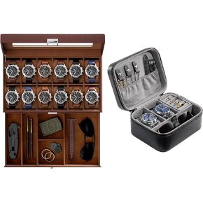 ProCase Watch Box Bundle with Travel Watch Case