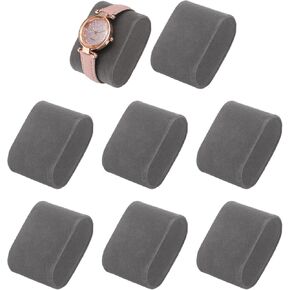 uxcell 8pcs Bracelet Watch Pillow Velvet Jewelry Display Pillows Cushion Pad Watch Storage Pillow for Watch Box Light Brown