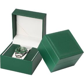 علبة سفر Universal Single Watch ، Prestige & Fancy Pu Leather Watch ثابتة مع وسادة ، مربع عرض Watch Boutique للأناقة للتجميع أو تقديم الهدايا (أخضر)