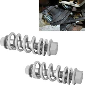 2PCS Car Exhaust Manifold Bolts, Steel M10x1.5 MM Exhaust Flange Muffler Repair Kit with Springs & Nuts & Gaskets, Auto Parts Replacement Bolt Nut Hardware Kit for Exhaust System