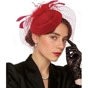 Century Star Fascinators Hats for Women 2025 Kentucky hat Derby Mesh Feather Tea Party Hat with Headband and Clip