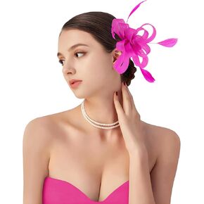 dressfan Church Derby Hats Fascinator for Women 20s Vintage Wedding Tea Party Hair Accessories