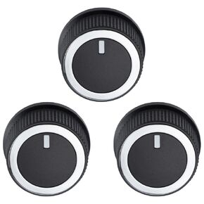 3PCS 84141127 ABS Climate Control Knobs Temperature Control Knob Fits Express Savana 1500 2500 3500 2008-2017, Replaces # 84793085