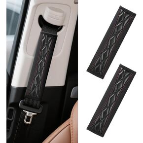 2PCS Car Seat Belt Cover Pad, Soft Leather Seatbelt Covers for Car, Seatbelt Protector for Shoulder & Neck, Universal Seat Belt Shoulder Strap Covers for Kids and Adults (Blue)