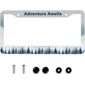 Baseball License Plate Frame Retro - Baseball Ball Texture License Plate Covers Aluminum Metal Cute Auto Car Tag Holder with 2 Holes Equipped with Screws for Men Women