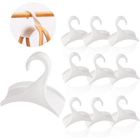 10PCS Widen Purse Hanger Hook for Closet, Thicken Backpack Hand Bag Hanger Organizers and Storage for Handbag Tote Cap Headphone Satchels-Clear Closet Organizing Acrylic Gray