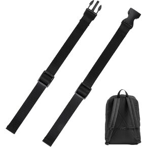 Adjustable Backpack Chest Strap Fanny Pack Extender Strap Sternum Straps for Backpacks Belt Bag Extender with Snap Buckles Waist Strap for Hiking Jogging Most Fabric Backpacks (Black)