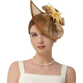 2025 Kentucky-Derby Fascinators Hats for Women Tea Party Hats Headwear Hair Clip for Wedding Church