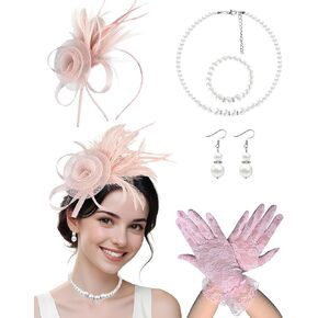 Fascinators Hat for Women Tea Party Tulle Hats for Cocktail Wedding Fancy Dress Party