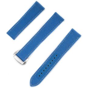 Quick Release Deployant Sailcloth Watch Strap For Large and Small Wrists - Women and Men - Band Nylon Leather Deloyment Recycled 18mm, 19mm, 20mm, 21mm, 22mm