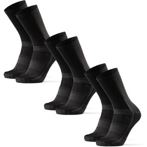 DANISH ENDURANCE Cycling Socks, Crew Length, Breathable, and Cushioned Bike Socks, for Men & Women, Unisex, 3-Pack