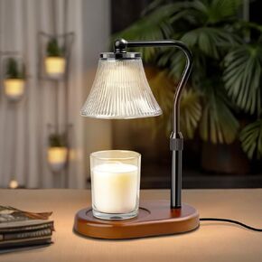 Candle Warmer Lamp, Candle Lamp Warmer with Timer & Dimmer, Adjustable Height, with 2 Bulbs, House Warming Home Bedroom Decor Birthday Gifts for Women Mom
