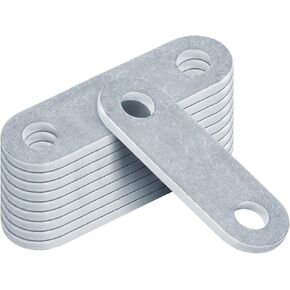 10 Pcs 3-1/8" Heavy Duty Trailer Leaf Spring Shackle Straps for Suspension, 9/16" Hole, 1/4" Thick