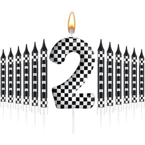 13 Pcs Dynamite Candles 12 TNT Themed Birthday Cake Candles and Number 8 Candle Cake Topper for Pixel Theme Birthday Party Anniversary Party Dynamite Theme Party Video Game Party Supplies (Number 8)