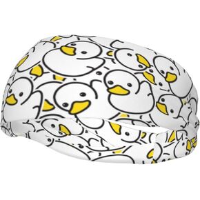 Cute Duck Print Sports Headbands for Women Men Cute Duck Sweatband Headbands for Skiing, Cycling, Yoga, Hairband