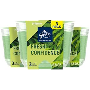 Glade 3-Wick Scented Candle Jar, Radiant Bloom, Air Freshener Infused with Essential Oils, 6.8 Oz, 3 Count