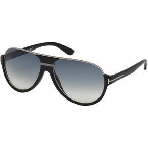 Tom Ford Aviator Sunglasses TF334 Dimitry 02W Matte Black/Ruthenium 59mm FT0334