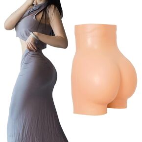 Full Silicone Panties Buttock Hips Enhancer, Fake Lift Butt Pants, Open Crotch Fake Butt Pants