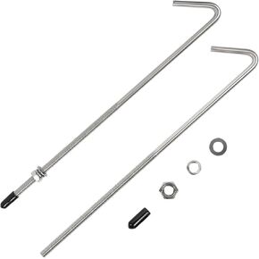 2PCS Battery Hold Down Bracket, 8 Inch Stainless Steel J Hook Battery Hold Down Bolts, Universal J Bolt Battery Hold Down Kit for Support The Battery of Car Truck SUV (8 Inch)