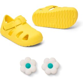 Ten Little Splash Sandals for Baby, Toddler & Kids, Adjustable, Closed Toe Water Sandals for Boys and Girls - Lightweight, Quick Drying Kids Water Shoes, and Flexible EVA with Traction - Daisy Yellow