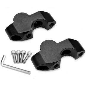 HRuizq Motorcycle Handlebar Riser Mounting Clamp Adapter Compatible With KTM 390 DUKE 250 DUKE 125 DUKE (upward 25mm,backward 20mm) (black)