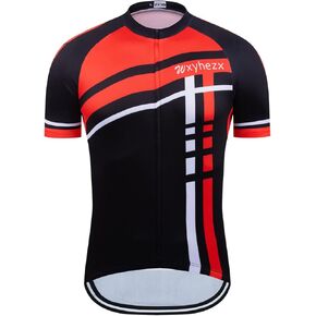 Men's Cycling Jersey Short Sleeve Quick Dry Breathable Reflective with 3 Rear Pockets + Zipper Pocket Biking Shirts