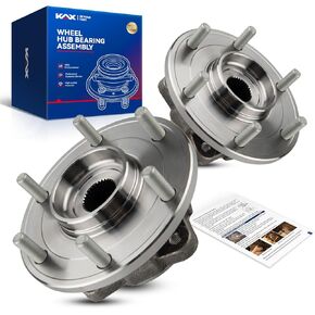 KAX 541004 2PCS Rear Wheel Hub Bearing Compatible with Infiniti QX56 2004-2010,W/ABS 6 Lugs Wheel Bearing and Hub Assembly