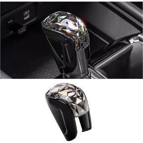Car Center Console Shift Knob Cover Trim Compatible with Honda Civic 2022 2023 2024 2025, CRV HRV 2023 2024 2025, Accord 2018-2024 2025 Accessories,Decorative Cover,Crystal Shaped