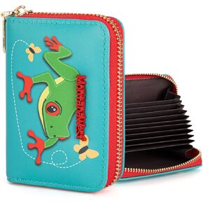 Montana West Rfid Card Holder For Women Compact Credit Card Case Small Card Wallet with Zipper For Female Ladies Lightweight & Easy to Carry