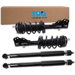 TRQ Front and Rear Complete Strut Assembly & Shock Absorber Kit Complete Strut & Coil Spring Assembly Compatible with 2013-2015 Acura ILX