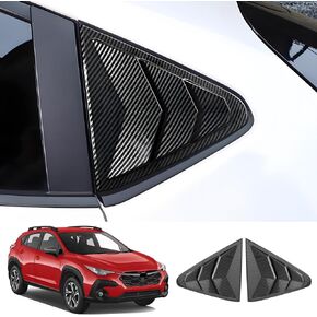 كروم ألياف الكربون على غرار السيارة اللوحة الجانبية الخلفية لوكال لافيرز لـ Subaru Crosstrek 2024 2025 و Subaru Impreza 2024 2025 Auto Office Exclistories Back Strips Decortions Cover
