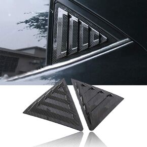 ABS Rear Side Window Louvers Air Vent Scoop Shades Cover Blinds Trim for Toyota Corolla Sedan 2013 2014 2015 2016 2017 2018（Bright Black）