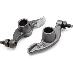 زوج الفضة النغمة المعدنية صمام الدراجات النارية Rocker Rocker Arm Arm Armbly for GY6-125 قطع غيار بديل للسيارات
