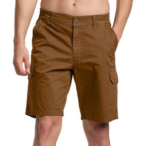 Men’s Twill Cargo Shorts Relaxed fit,Classic Hiking Shorts 6 Pockets Outdoor Workwear