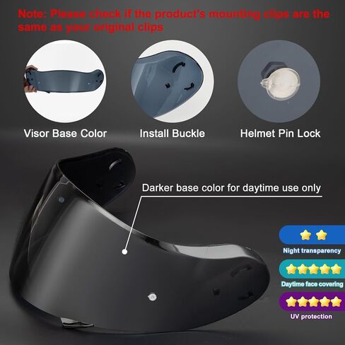 Neotec2 Visor CNS-3 Helmet Tinted Visor UV Protection Neotec2 Face Shield Replacement for Neotec2 CNS-3 (Photochromic) in Kuwait