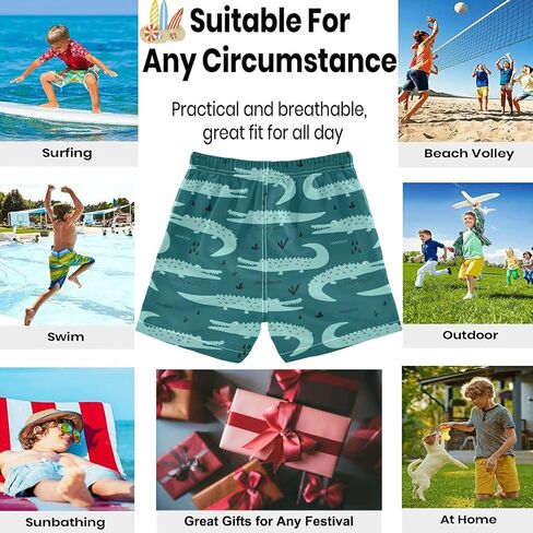 visesunny Boys Swim Trunks Quick Dry Boys Swimsuit Beach Board Shorts Toddler Bathing Suit Kids Youth Teen in Saudi Arabia