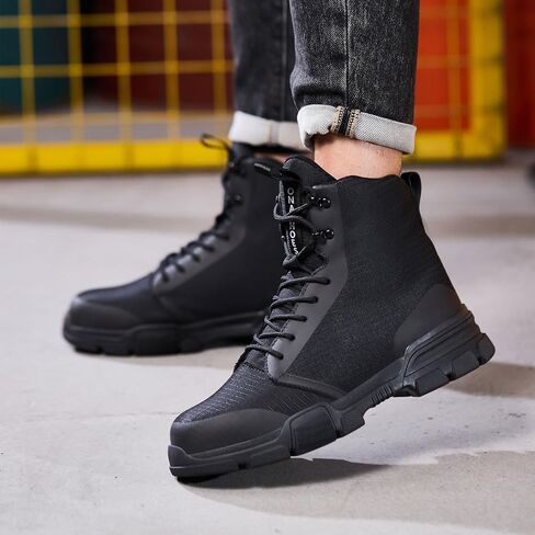 Safety Boots Work Boots Steel Toe Cap Boots Safety Shoes Steel Toe Shoes Safety Trainers Work Shoes Lightweight Comfortable Non Slip Men's Women's Ladies in Saudi Arabia