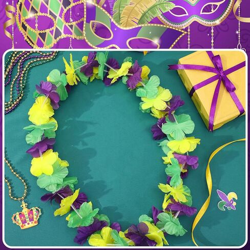 Juntbrushs 24 Pack وطني Leis Red White و Blue Flower Leis ، 4 يوليو أكاليلز هاواي Luau زهرة قلادات كبيرة في الرابع من يوليو ، يوم الذكرى ، ديكورات يوم الاستقلال. in Saudi Arabia