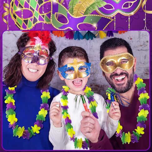 Juntbrushs 24 Pack وطني Leis Red White و Blue Flower Leis ، 4 يوليو أكاليلز هاواي Luau زهرة قلادات كبيرة في الرابع من يوليو ، يوم الذكرى ، ديكورات يوم الاستقلال. in Saudi Arabia