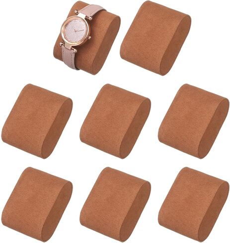 uxcell 8pcs Bracelet Watch Pillow Velvet Jewelry Display Pillows Cushion Pad Watch Storage Pillow for Watch Box Light Brown in Saudi Arabia